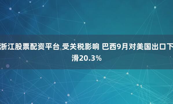 浙江股票配资平台 受关税影响 巴西9月对美国出口下滑20.3%
